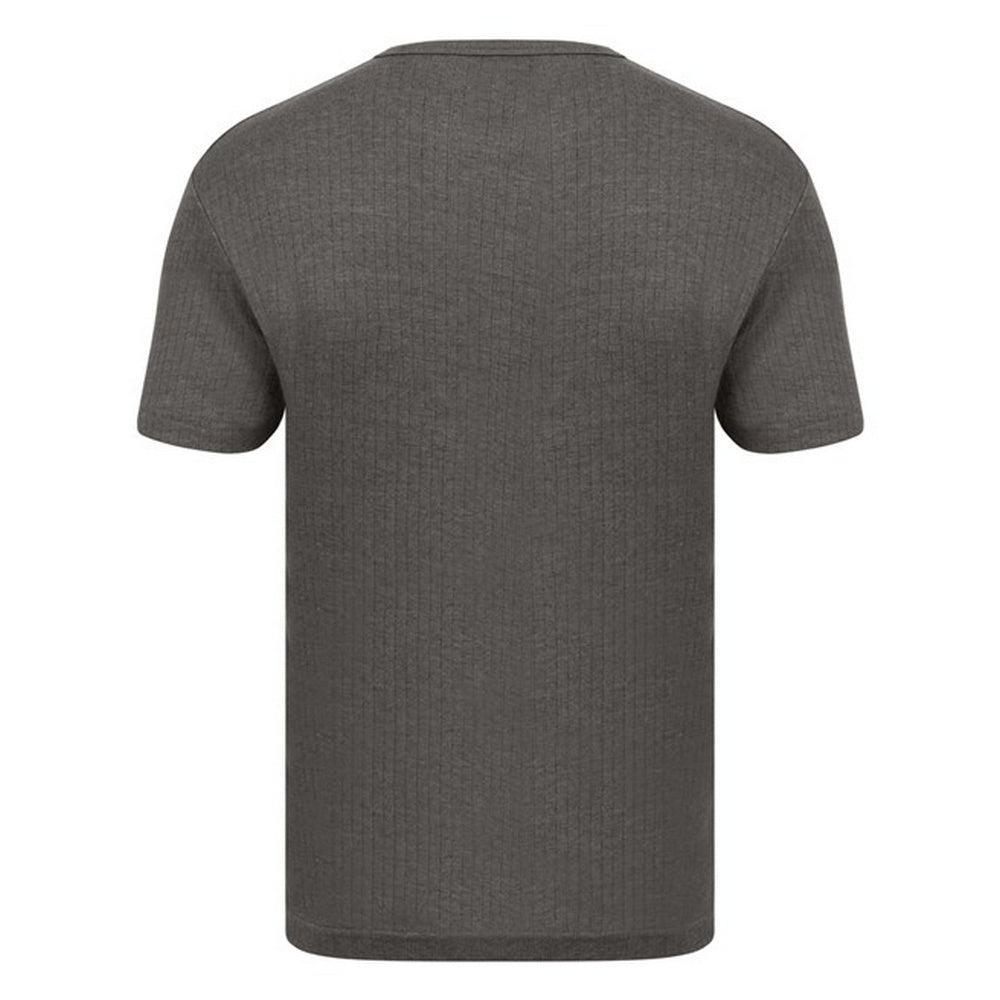 Charcoal - Side - Absolute Apparel Mens Thermal Short Sleeve T-Shirt