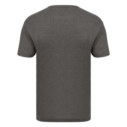 Charcoal - Side - Absolute Apparel Mens Thermal Short Sleeve T-Shirt