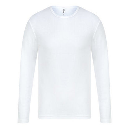 White - Front - Absolute Apparel Mens Thermal Long Sleeve T-Shirt