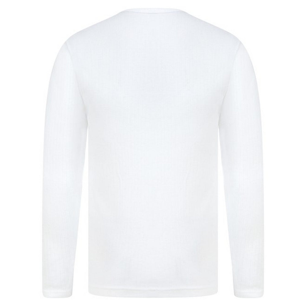 White - Back - Absolute Apparel Mens Thermal Long Sleeve T-Shirt