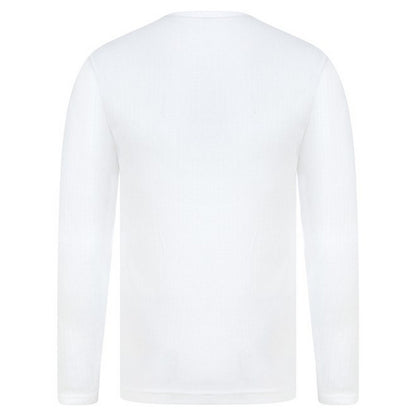 White - Back - Absolute Apparel Mens Thermal Long Sleeve T-Shirt