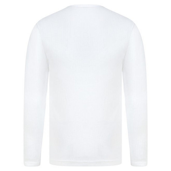 White - Back - Absolute Apparel Mens Thermal Long Sleeve T-Shirt