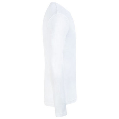 White - Side - Absolute Apparel Mens Thermal Long Sleeve T-Shirt