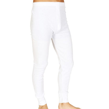White - Back - Absolute Apparel Mens Thermal Long Johns