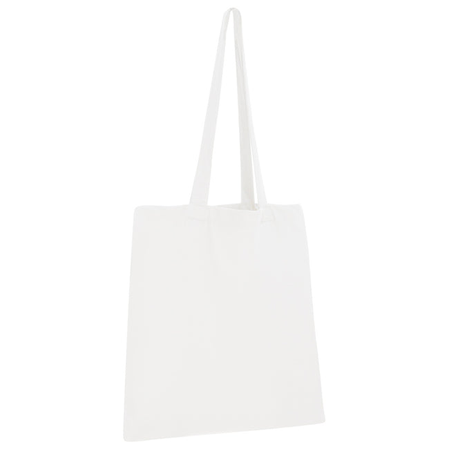 White - Back - Absolute Apparel Cotton Shopper Bag