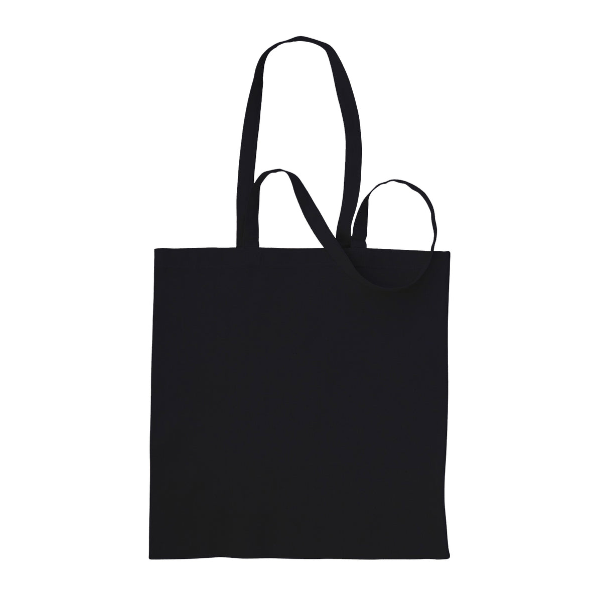 Black - Front - Absolute Apparel Cotton Shopper Bag