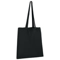 Black - Side - Absolute Apparel Cotton Shopper Bag