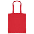 Red - Front - Absolute Apparel Cotton Shopper Bag