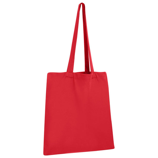 Red - Back - Absolute Apparel Cotton Shopper Bag