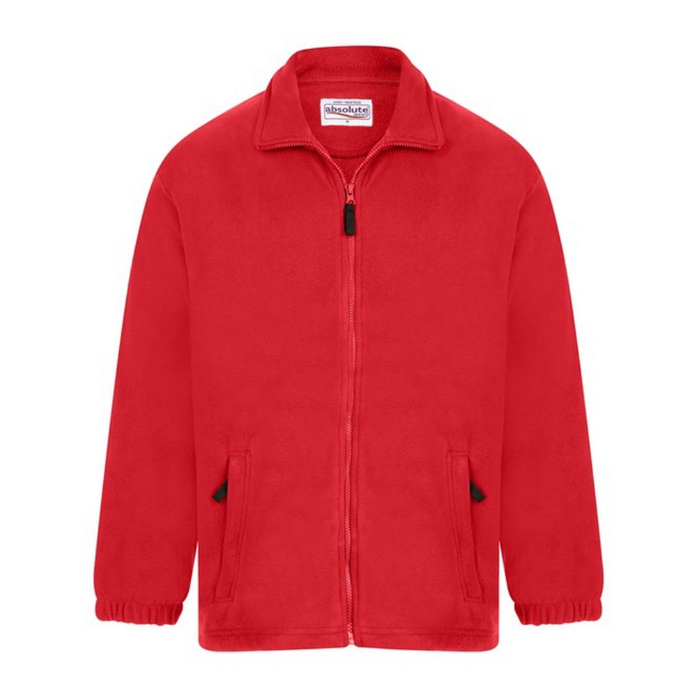Red - Front - Absolute Apparel Heritage Full Zip Fleece