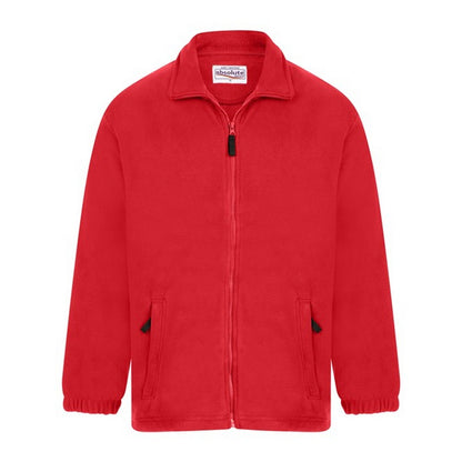 Red - Front - Absolute Apparel Heritage Full Zip Fleece