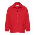 Red - Front - Absolute Apparel Heritage Full Zip Fleece