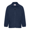 Navy - Front - Absolute Apparel Heritage Full Zip Fleece