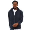 Navy - Back - Absolute Apparel Heritage Full Zip Fleece