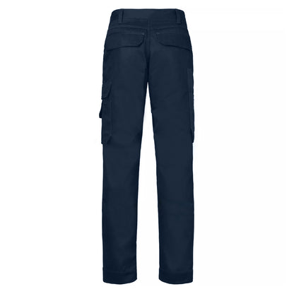 Navy - Back - Absolute Apparel Womens-Ladies Cargo Workwear Trousers