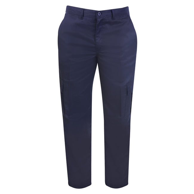 Navy - Front - Absolute Apparel Womens-Ladies Cargo Workwear Trousers