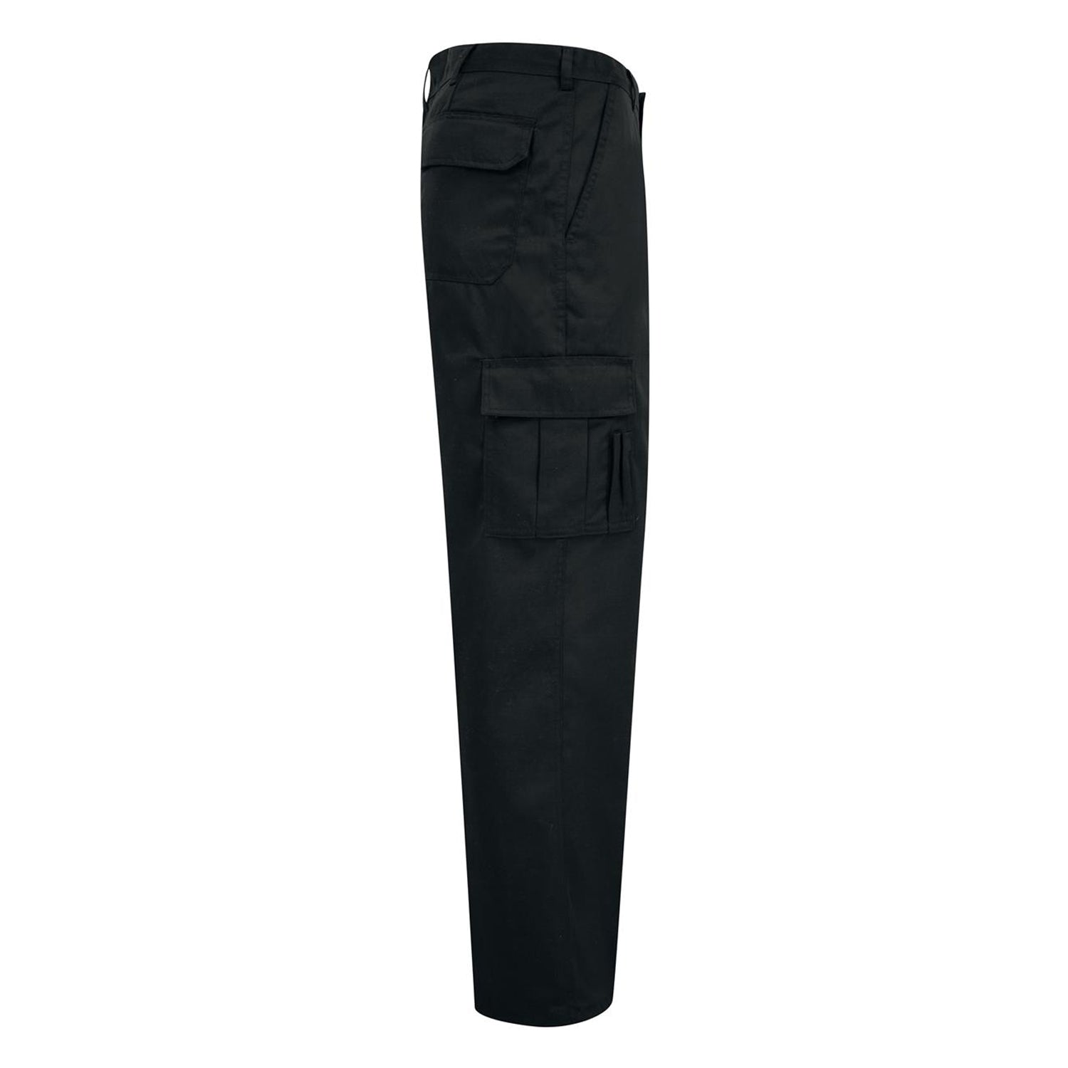 Black - Side - Absolute Apparel Mens Combat Workwear Trouser
