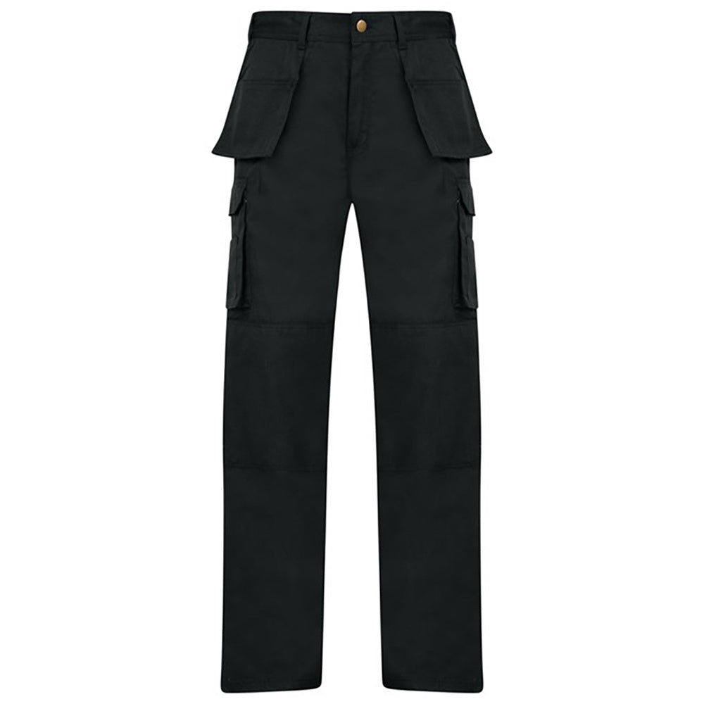 Black - Front - Absolute Apparel Mens Workwear Utility Cargo Trouser