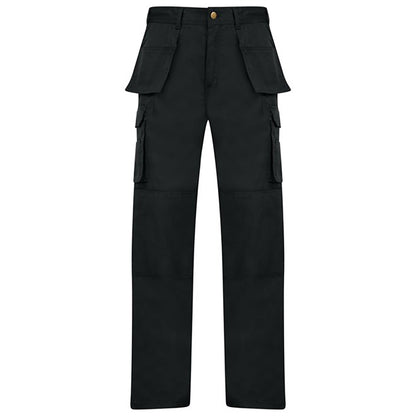 Black - Front - Absolute Apparel Mens Workwear Utility Cargo Trouser