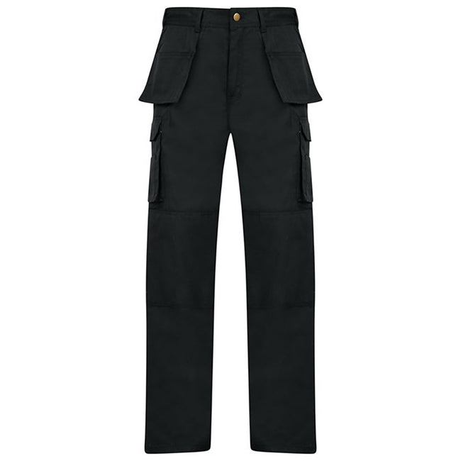 Black - Front - Absolute Apparel Mens Workwear Utility Cargo Trouser