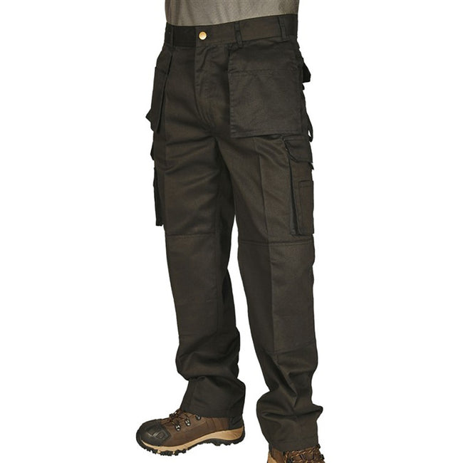 Black - Back - Absolute Apparel Mens Workwear Utility Cargo Trouser