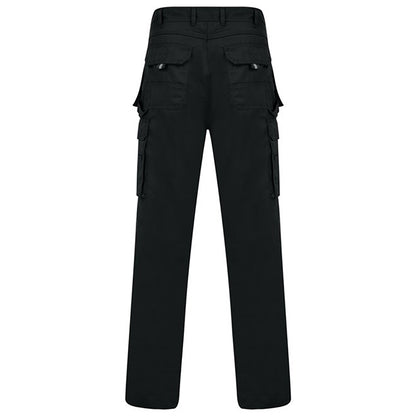 Black - Side - Absolute Apparel Mens Workwear Utility Cargo Trouser