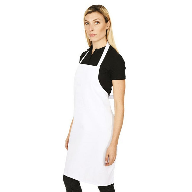 White - Back - Absolute Apparel Adults Workwear Full Length Apron