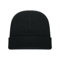 Black - Side - Absolute Apparel Knitted Turn Up Ski Hat