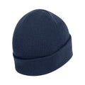 Navy - Back - Absolute Apparel Knitted Turn Up Ski Hat