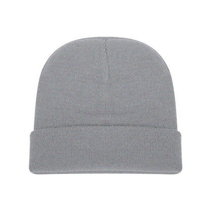 Sport Grey - Side - Absolute Apparel Knitted Turn Up Ski Hat
