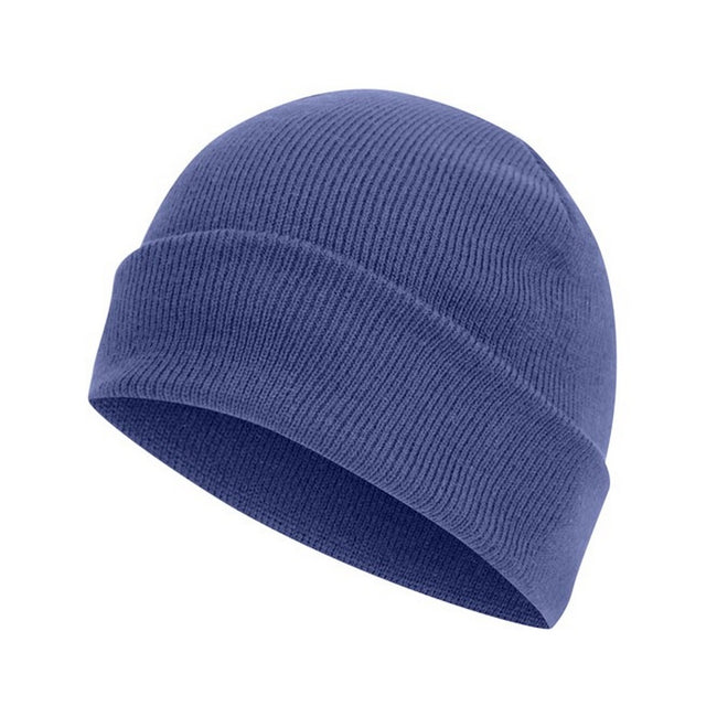 Royal - Front - Absolute Apparel Knitted Turn Up Ski Hat
