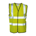 Saturn Yellow - Front - Absolute Apparel Mens Hi Vis Waistcoat