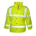 Saturn Yellow - Front - Absolute Apparel Mens Hi Viz Jacket