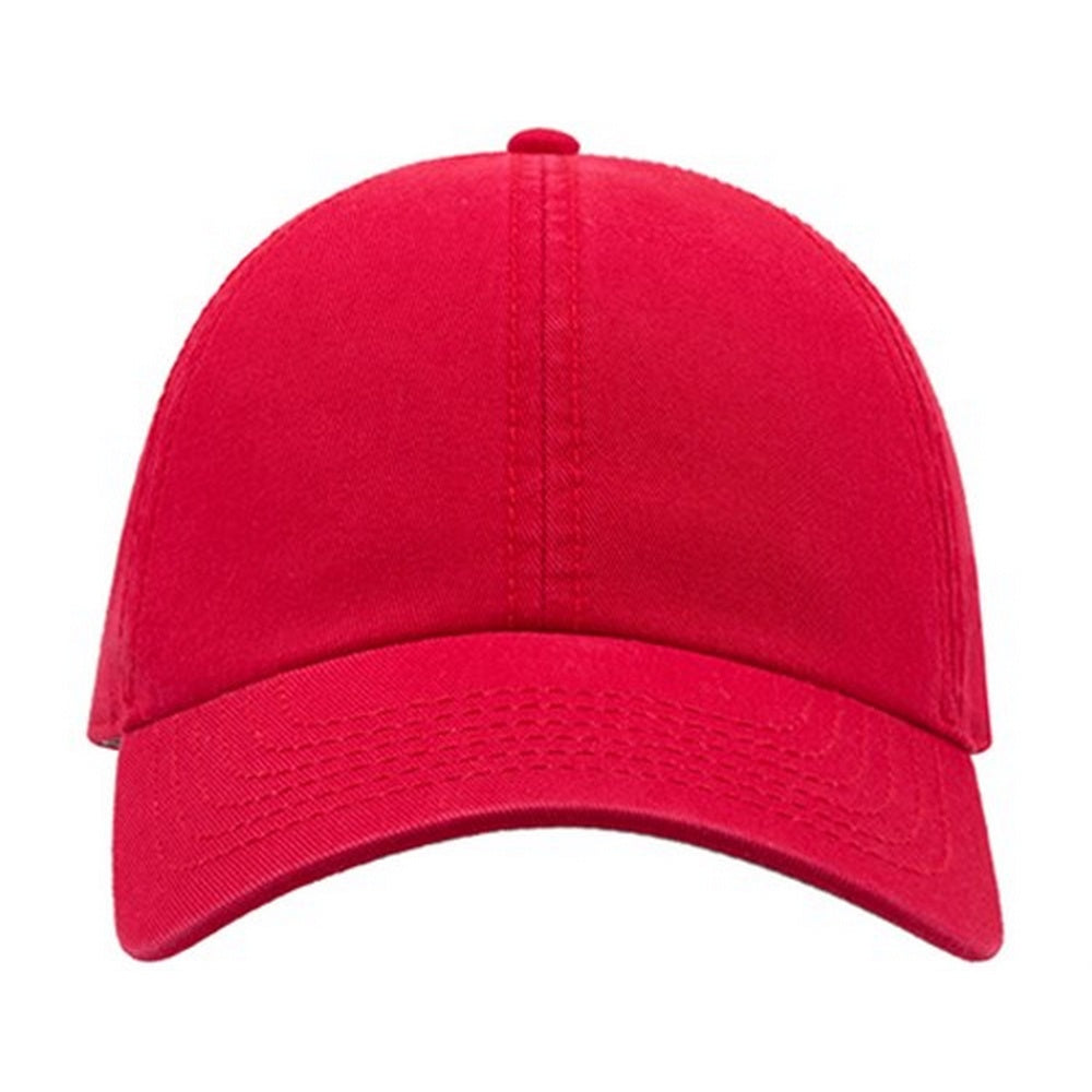 Red - Back - Atlantis Action 6 Panel Chino Baseball Cap