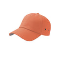 Orange - Front - Atlantis Action 6 Panel Chino Baseball Cap