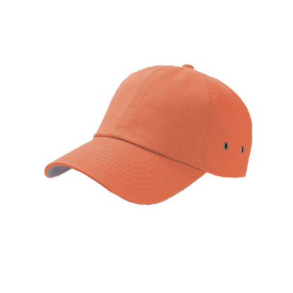Orange - Front - Atlantis Action 6 Panel Chino Baseball Cap