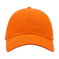 Orange - Back - Atlantis Action 6 Panel Chino Baseball Cap