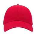 Red - Back - Atlantis Action 6 Panel Chino Baseball Cap