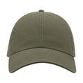 Olive - Back - Atlantis Action 6 Panel Chino Baseball Cap