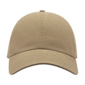 Khaki - Back - Atlantis Action 6 Panel Chino Baseball Cap