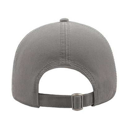 Grey - Side - Atlantis Action 6 Panel Chino Baseball Cap