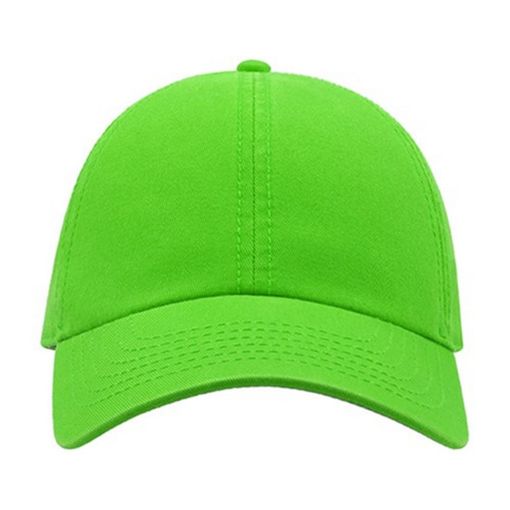 Green - Back - Atlantis Action 6 Panel Chino Baseball Cap