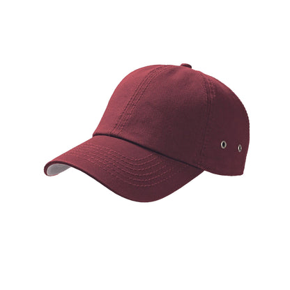 Burgundy - Front - Atlantis Action 6 Panel Chino Baseball Cap
