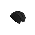 Black - Back - Atlantis Brooklin Raw Edge Jersey Beanie