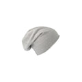 Grey - Side - Atlantis Brooklin Raw Edge Jersey Beanie