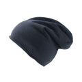 Navy - Front - Atlantis Brooklin Raw Edge Jersey Beanie