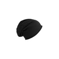 Black - Side - Atlantis Brooklin Raw Edge Jersey Beanie