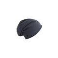 Navy - Side - Atlantis Brooklin Raw Edge Jersey Beanie