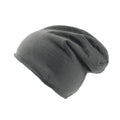 Dark Grey - Front - Atlantis Brooklin Raw Edge Jersey Beanie