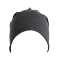 Dark Grey - Side - Atlantis Brooklin Raw Edge Jersey Beanie